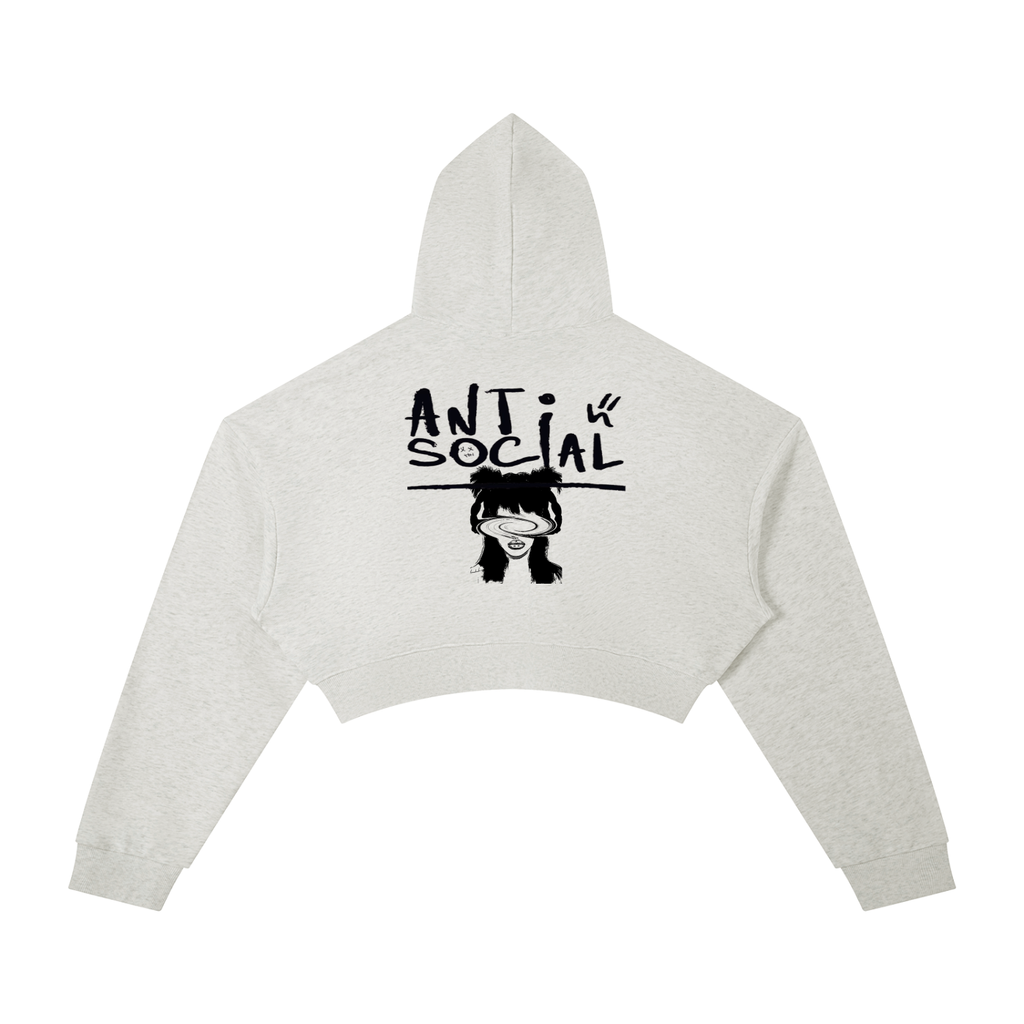 Anti Social Cropped hoodie