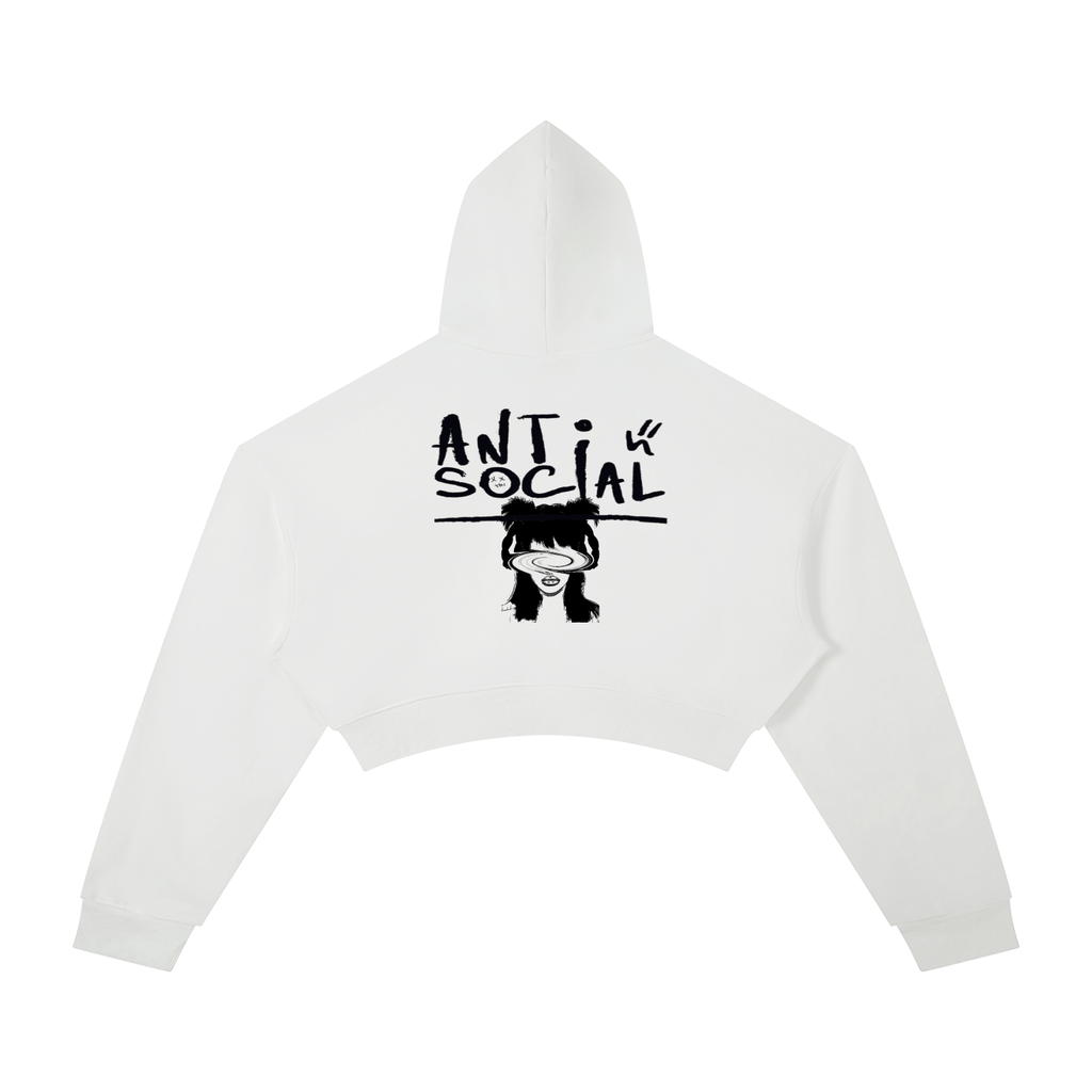 Anti Social Cropped hoodie