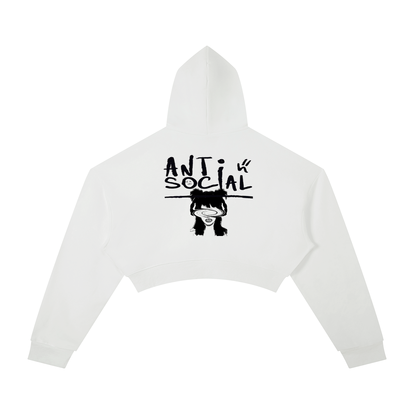Anti Social Cropped hoodie