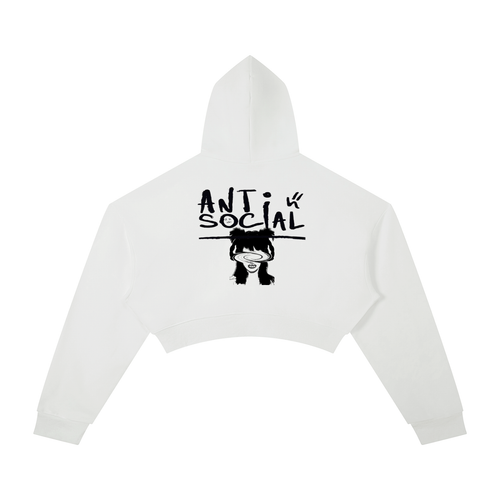 Anti Social Cropped hoodie