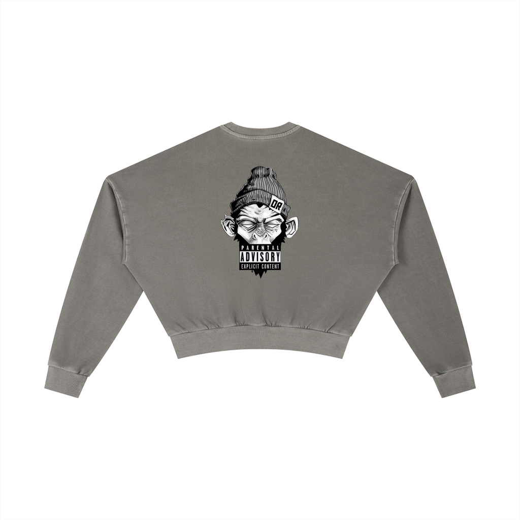 No filter Cropped Oversized Crewneck
